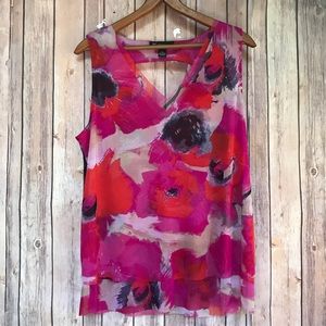 Inc Floral Bright Floral Summer Top Sz XL 🌺